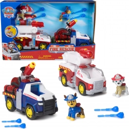 Paw Patrol hasiči – figúrky Chase a Marshall s vozidlami a vodnými strelami