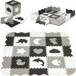 Pena podložka ECOTOYS s plotom a bazénom z 25 dielov