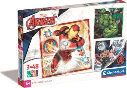 sada puzzle 3×48 dielikov MARVEL AVENGERS CLEMENTONI