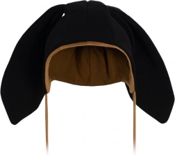 Detská bavlnená čiapočka s uškami NEW BABY Favorite čierna