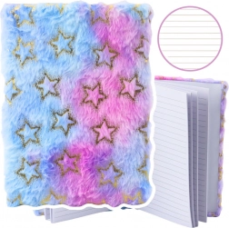 Plusový zošit s motívom zlatých hviezd v pastelových farbách A5