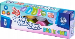 ASTRA pastelové temperové farby 12×20 ml (2 metalické odtiene)