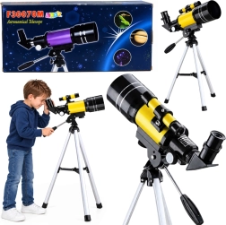 Detský astronomický teleskop so statívom 70 mm a zväčšením až 150×