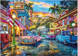 Puzzle HOLLYWOOD – retro ulica, 3000 dielikov