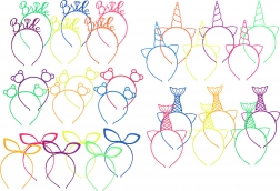 Karnevalová čelenka s ozdobou – mix farieb