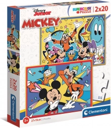 Clementoni puzzle Mickey a priatelia 2x20 kúskov