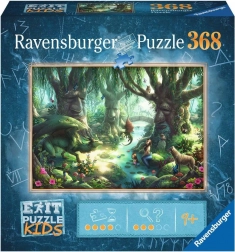 Ravensburger Exit Kids puzzle: magický les, 368 dielikov
