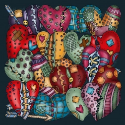 Štvorcové puzzle Palapeli Srdce 251 dielikov