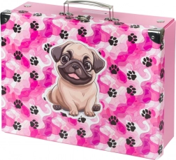 Baagl skladací školský kufrík Labky s kovovaním