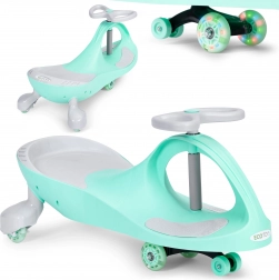Odrážadlo wiggle car s LED kolieskami zelené ECOTOYS