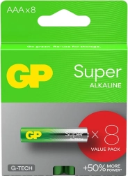 Alkalické batérie AAA GP Super 8 ks