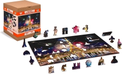 Drevené obojstranné puzzle Nočná Paríž 2v1, 300 dielikov