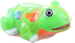 Vkladacia hra žaba s tvarmi z plastu