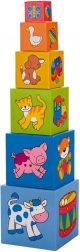Skladacia veža z kociek s obrázkami GOKI