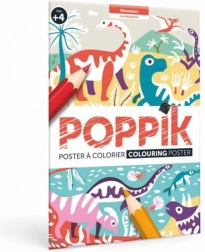 Omaľovánkový plagát Dinosaury