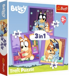 Puzzle TREFL Zoznámenie sa s Bluey 3v1