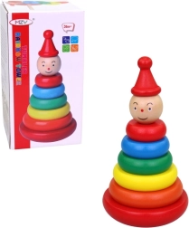 Drevené krúžky na kolíku 17 cm