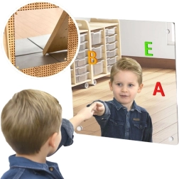 Masterkidz veľké magnetické zrkadlo pre tabule STEM 60 × 60 cm