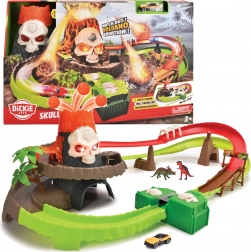 Dickie Toys pretekárska dráha Lebkový vulkán so svetlami a zvukmi + kovové autíčko 1:64