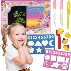 Woopie vodná kresliaca podložka 2v1 XXL 100 × 70 cm so svietiacim efektom