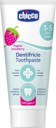 Chicco detská zubná pasta s jahodovou príchuťou a fluoridom 50 ml