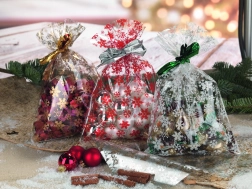 Celofánový sáčok 35x50 cm s hviezdami