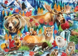 Puzzle Divoké šelmy Kanady 1000 dielikov RAVENSBURGER