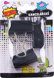 Kancelárske klipy 41 mm, sada 3 ks