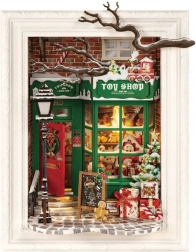 Rolife 3D drevené puzzle Santova hračkáreň s LED osvetlením