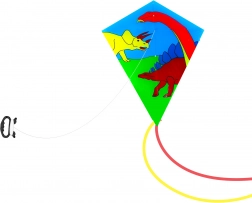 Lietajúci šarkan s dinosaurami