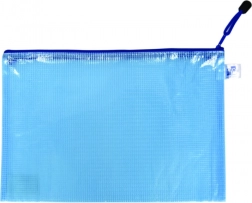 Obálka so zipsom A4 modrá, sieťovaná