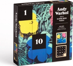 Posuvné drevené puzzle Andy Warhol: Kvety 2v1