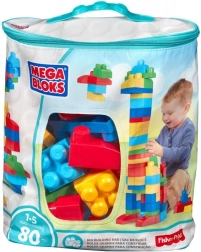 Mega Bloks veľké vrece kociek – modré (80 ks)