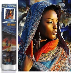 Diamantové maľovanie Zamyslená dievka 30x40cm