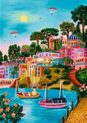 Puzzle TREFL Premium Plus Umenie farieb: Syros, Grécko, 1000 dielikov