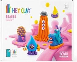 modelína HEY CLAY beasts – sada 15 kelímkov