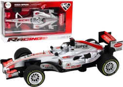 Závodné športové auto s pohonom 1:9, strieborné, svetlá a zvuky