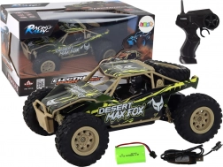 Diaľkovo ovládané terénne auto R/C 1:24 hnedé a zelené