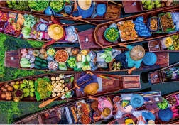 Puzzle thajský plávajúci trh 1000 dielikov CLEMENTONI