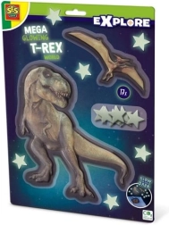SES Creative Explore mega svietiace v tme dekorácie T‑Rex
