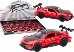 Kovové športové autíčko 1:32 s frikčným pohonom – červené
