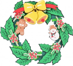 Woodcraft drevené 3D puzzle vianočný veniec