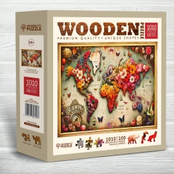 WOODEN CITY Drevené puzzle Farebná mapa 1010 dielikov