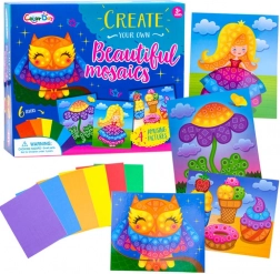 Kreatívna penová mozaika sova – A