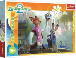 Puzzle Zootropolis: Tajomstvá Zootropolis 100 dielikov – Trefl