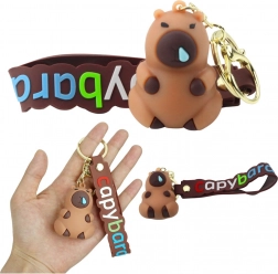 Prívesok kapibara s karabínou a krúžkom