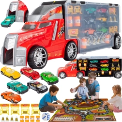 Nákladné auto s autíčkami, 23-dielna sada