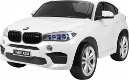 Elektrické autíčko BMW X6M XXL pre dve deti s diaľkovým ovládaním a koženým sedadlom – biele