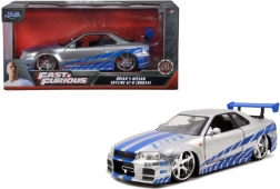 Kovový model auta 2002 Nissan Skyline GT‑R R34 1:24 Rýchlo a zbesilo