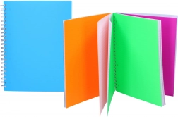 Špirálový zápisník A4 linajkovaný, 100 listov, 4 v 1